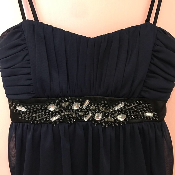 Navy blue dress with jewels - Picture 3 of 3